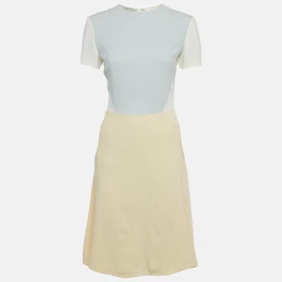 Pre-owned Stella Mccartney Multicolor Crepe Panel Short Dress Xs