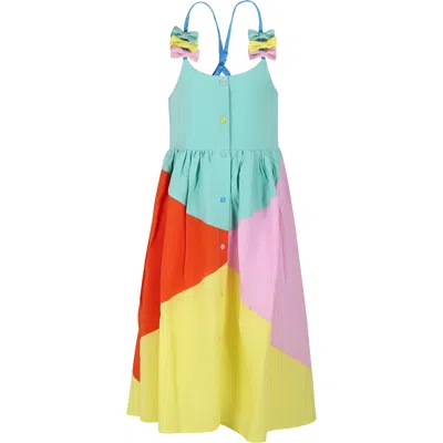 Stella Mccartney Kids' Multicolor Dress For Girl With Bows