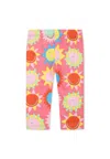Stella Mccartney Multicolor Leggings For Baby Girl With Sun Print In Multicolor