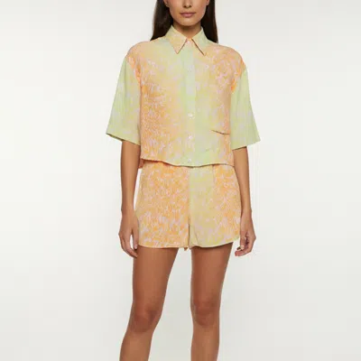 Pre-owned Stella Mccartney Multicolor Printed Crepe Shirt And Shorts Set S