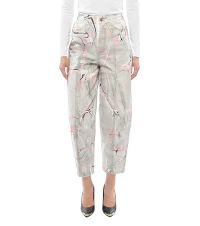 Stella Mccartney Multicolor Relaxed High Rise Jeans In White