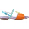Stella Mccartney Shell Pattern Flat Sandals In Multicolor