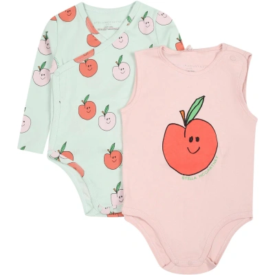Stella Mccartney Multicolor Set For Baby Girl With Apples