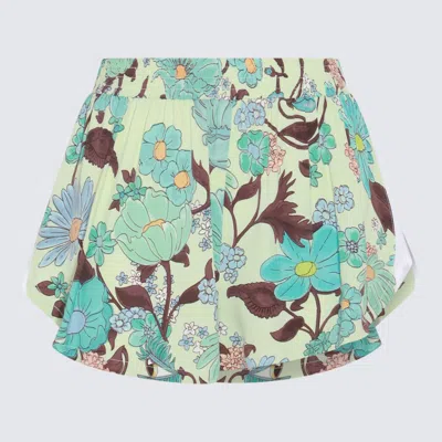 Stella Mccartney Floral-print Track Shorts In Multi