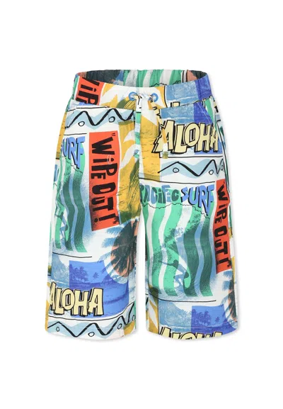 Stella Mccartney Kids' Multicolor Shorts For Boy With Surf Print