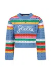 Stella Mccartney Multicolor Sweater For Girl With Logo In Multicolor