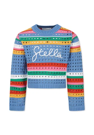 Stella Mccartney Kids' Multicolor Sweater For Girl With Logo