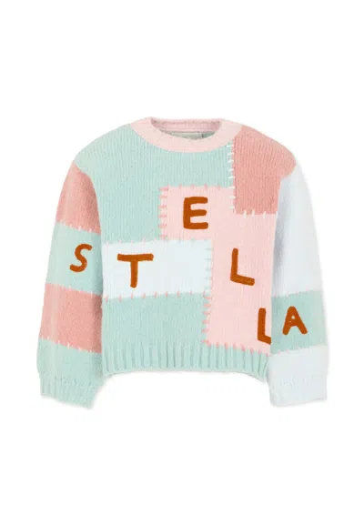 STELLA MCCARTNEY MULTICOLOR SWEATER FOR GIRL WITH LOGO