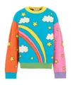 Stella Mccartney Rainbow-print Sweater In Blue