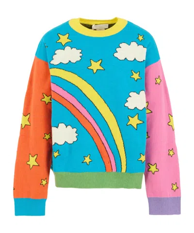 STELLA MCCARTNEY MULTICOLOR SWEATER WITH RAINBOW
