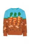 Stella Mccartney Multicolor Sweatshirt For Boy With Carrot Print In Multi