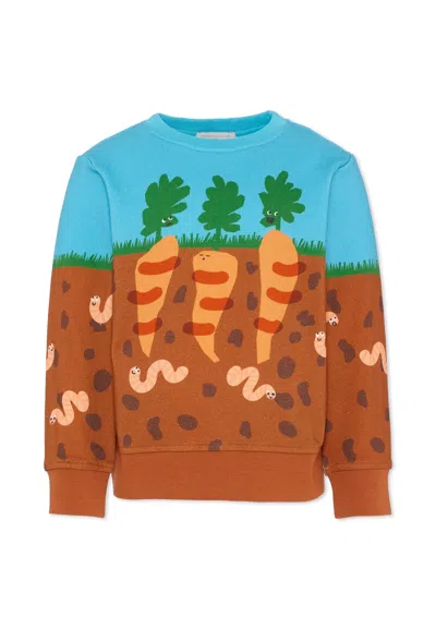 Stella Mccartney Kids' Multicolor Sweatshirt For Boy With Carrot Print