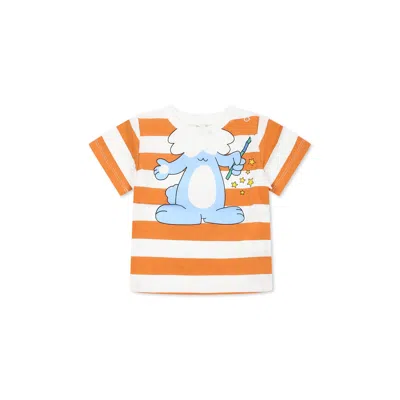 STELLA MCCARTNEY MULTICOLOR T-SHIRT FOR BABY BOY WITH RABBIT