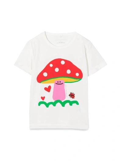 Stella Mccartney Kids' Mushroom M/c T-shirt In White
