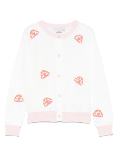 Stella Mccartney Kids' Mushroom-patch Cardigan In White