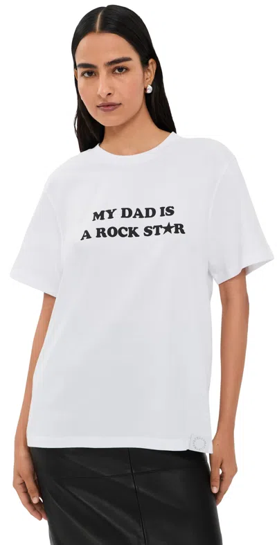 Stella Mccartney My Dad Is A Rockstar Boyfriend T-shirt White