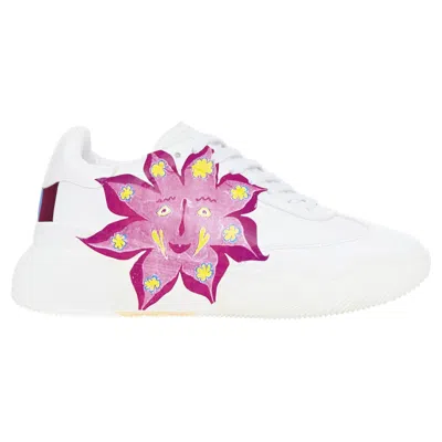 Pre-owned Stella Mccartney Myfawnwy Loop Sun White Vegan Chunky Graphics Sneakers Eu38