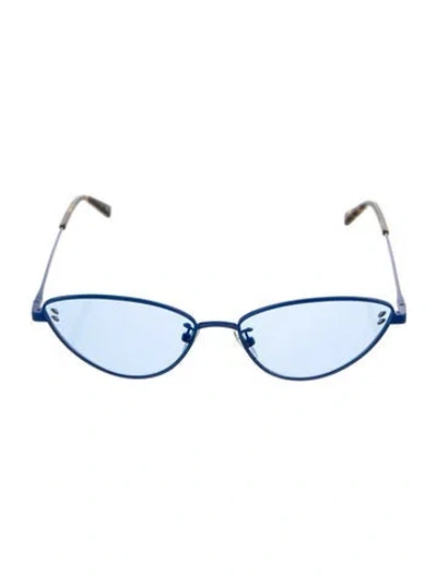 Pre-owned Stella Mccartney Narrow Tinted Sunglasses In Blue