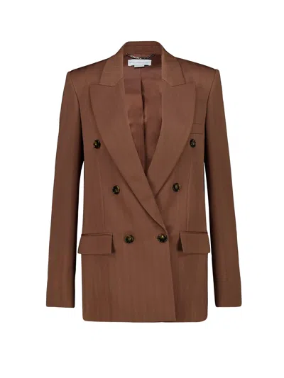 Stella Mccartney Native Regenerative Wool Blazer In Brown