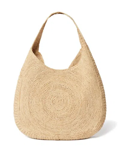 Stella Mccartney Natural Logo Tote In Brown