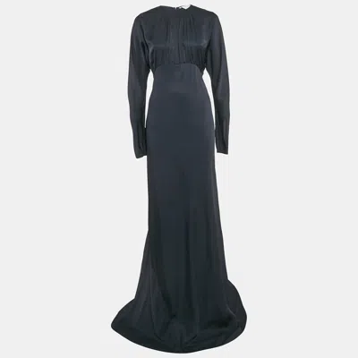 Pre-owned Stella Mccartney Navy Blue Crepe Maxi Dress M