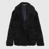 Stella Mccartney Navy Blue Fur Jacket