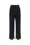 Stella Mccartney Stella Mc Cartney Navy Blue Stretch Polyester Blend Pant In Blue