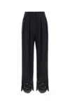 Stella Mccartney Stella Mc Cartney Navy Blue Stretch Polyester Blend Pant In Navy