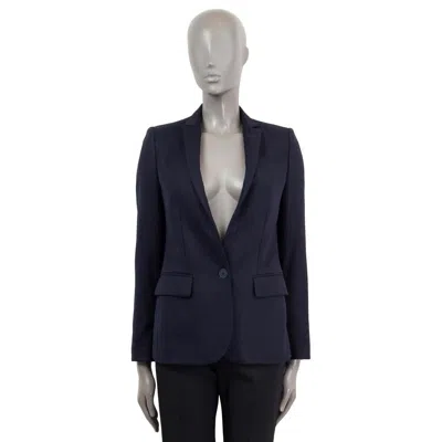 Pre-owned Stella Mccartney Navy Blue Wool Peak Collar Blazer Jacket 38 Xs