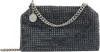 Stella Mccartney Navy Falabella Crystal Mesh Shoulder Bag In 4101 Ink