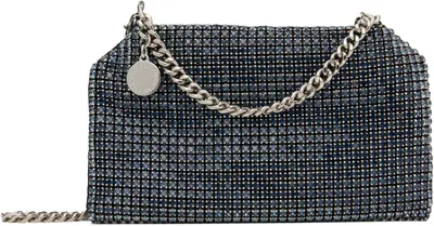 Stella Mccartney Navy Falabella Crystal Mesh Shoulder Bag In 4101 Ink