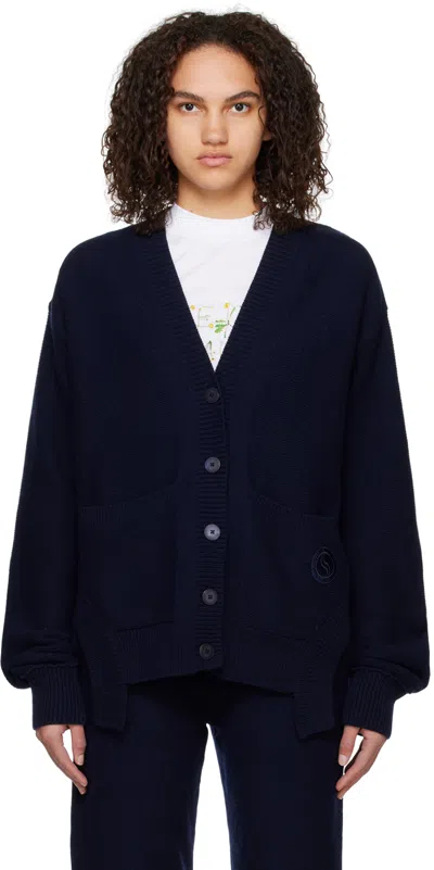 Stella Mccartney Navy S-wave Cardigan In 4000 Navy