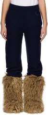 Stella Mccartney Navy S-wave Lounge Pants In 4000 Navy
