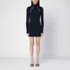 Stella Mccartney Navy Short Dress With Semi-transparent Details In Blue