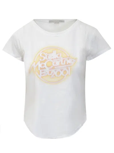 Stella Mccartney Neon Logo T-shirt In White