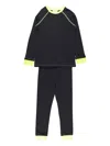 Stella Mccartney Neon-trimmed Fleece Tracksuit In Black