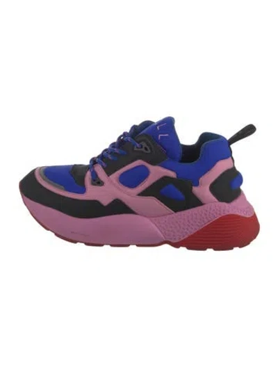 Pre-owned Stella Mccartney Neoprene Colorblock Pattern Chunky Sneakers In Pink
