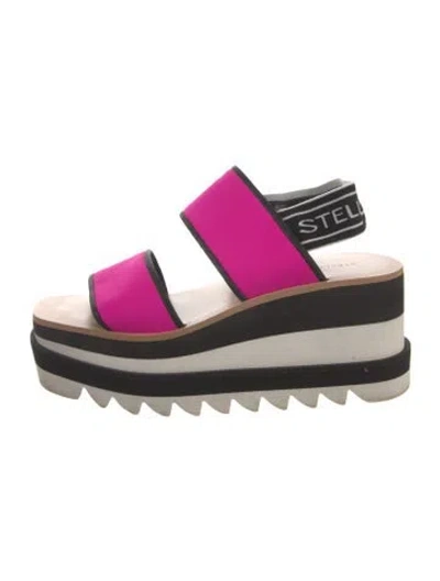 Pre-owned Stella Mccartney Neoprene Colorblock Pattern Slides In Black