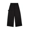 Stella Mccartney Net Sustain Organic Cotton-blend Jacquard Pants In Black