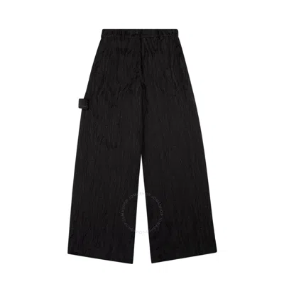 Stella Mccartney Net Sustain Organic Cotton-blend Jacquard Pants In Black