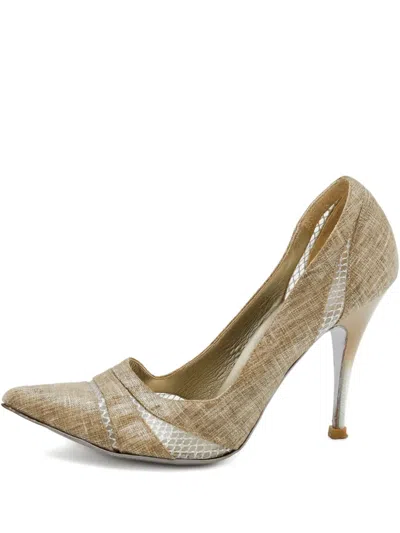 Pre-owned Stella Mccartney Pointed-toe Heeled Pumps In Neutral