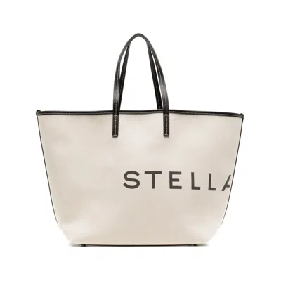 Stella Mccartney Neutral Tote Bags In Beige