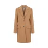 Stella Mccartney Structured Wool Coat In Brown