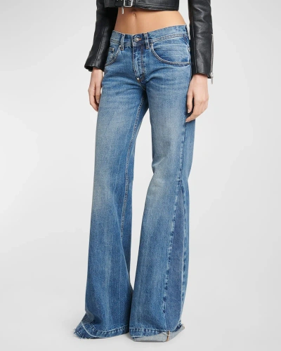 Stella Mccartney New Longer Flare Jeans In Mid Blue V