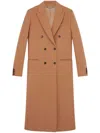 Stella Mccartney Notched-lapel Wool Coat In Brown