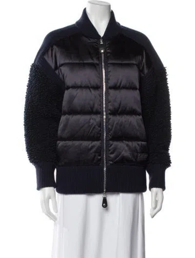 Pre-owned Stella Mccartney Nylon Bomber Jacket In Blue