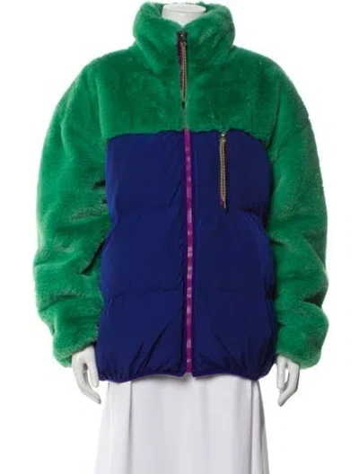 Pre-owned Stella Mccartney Nylon Bomber Jacket In Green