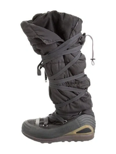 Pre-owned Stella Mccartney Nylon Lace-up Boots In Gray