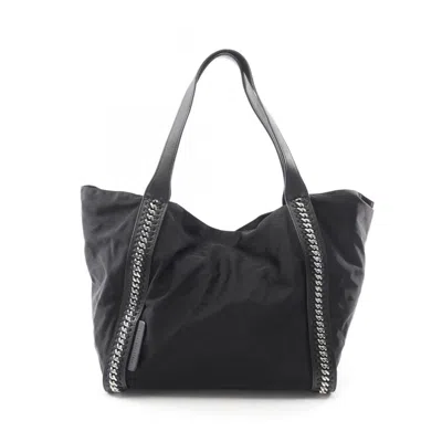 Pre-owned Stella Mccartney Nylon Leather Tote Bag () In Black