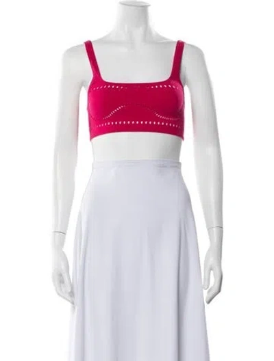 Pre-owned Stella Mccartney Nylon Square Neckline Sports Bra In White